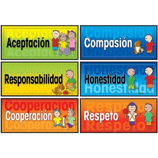 Poster Pals Poster Pals PSZSN14 Character Education Spanish Poster Set for Grade 2-11; Multi Color PSZSN14